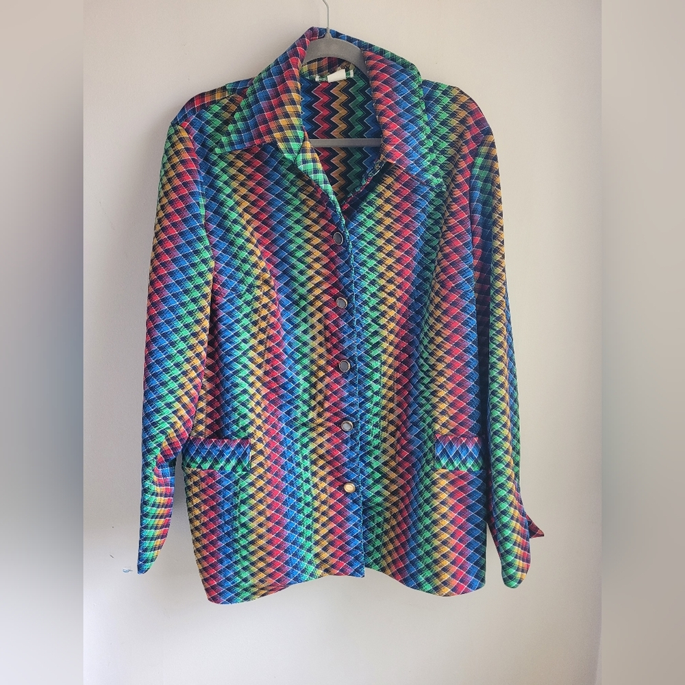 Multicolor Casual Button Down Shirt